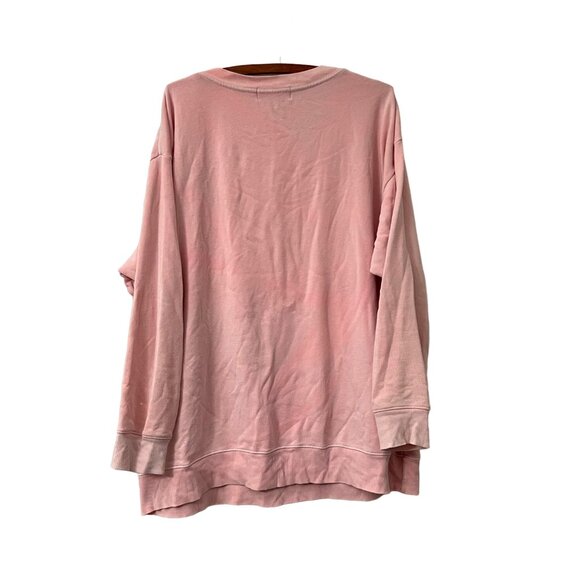 Wildfox Pink Skeleton Ribcage Motif Oversized Pullover Sweatshirt Size Medium - Picture 5 of 6